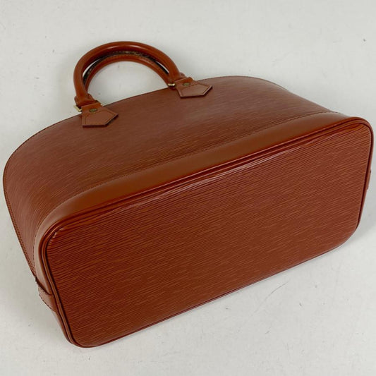 LOUIS VUITTON 正品复古 Alma 手提包 Epi Kenya 棕色 M52143