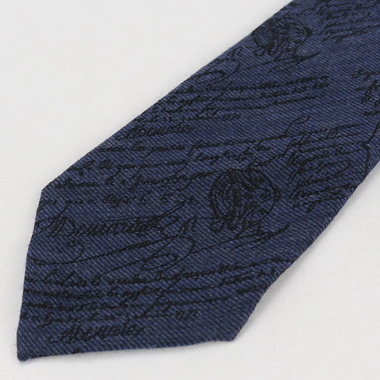 Berluti Scrit Pattern Thailand Classic tie silk Men's