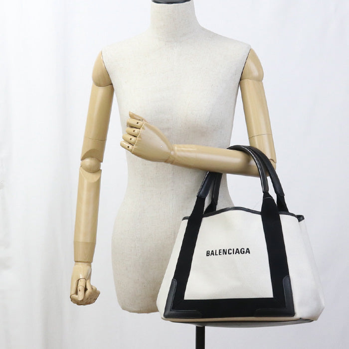 BALENCIAGA Navy Hippo Small 339933 Tote bag canvas Women
