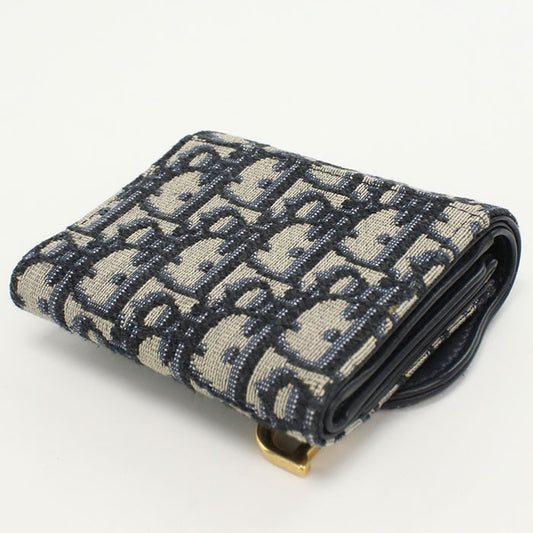 Dior Lotus wallet saddle S5652CTZQ_M928 Tri-fold wallet Jacquard Women
