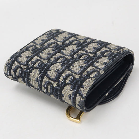 Dior Nymphaea Wallet saddle S5912CTZQ_M928 Tri-fold wallet cotton Women's