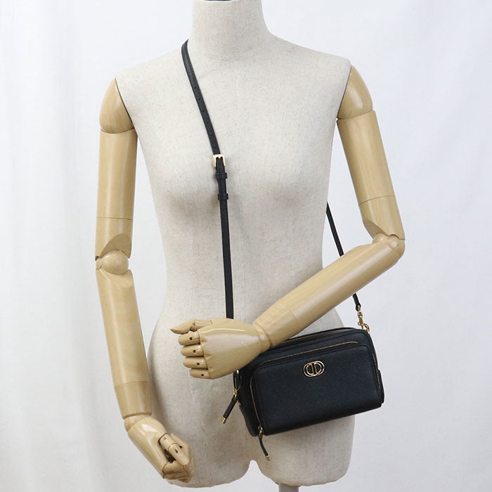DIOR double pouch DIOR Caro S7431UBAE Diagonal shoulder bag leather Women