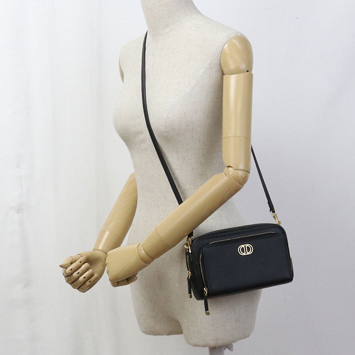 DIOR Diagonal shoulder bag leather Women