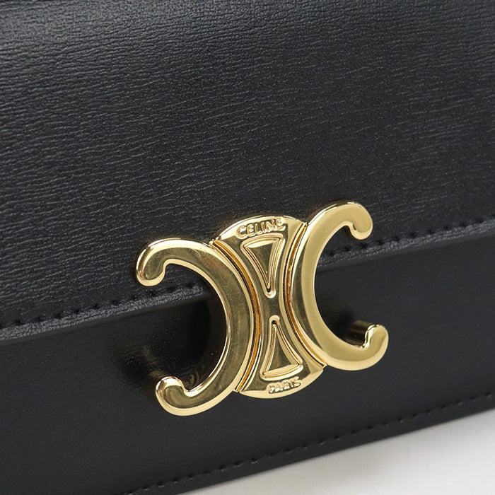CELINE Flap card holder Triomphe 10I58 3DPV.38NO name card holder Calfskin Women