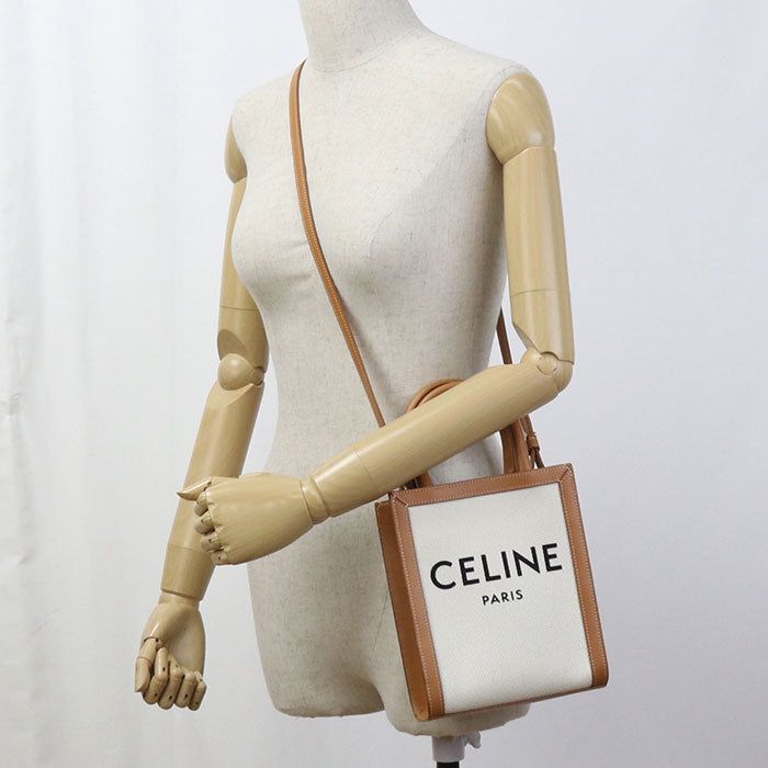 CELINE Mini vertical hippopotamus 193302BNZ.02NT Handbag canvas / Calfskin Women