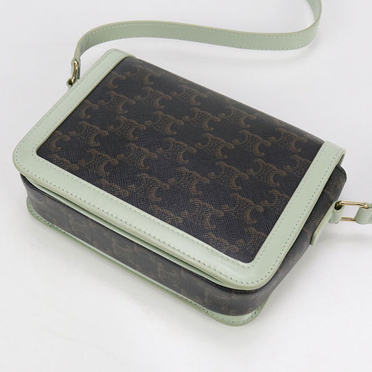 CELINE Triomphe canvas Diagonal shoulder bag PVC / leather Women
