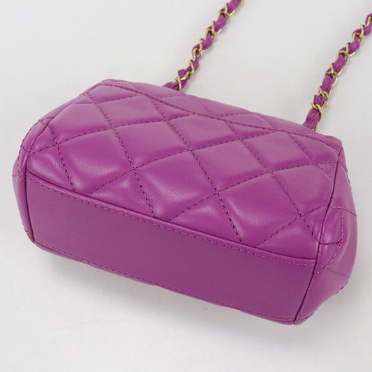 CHANEL Chain Matrasse Diagonal Shoulder bag lambskin AENXKUJ4 Women
