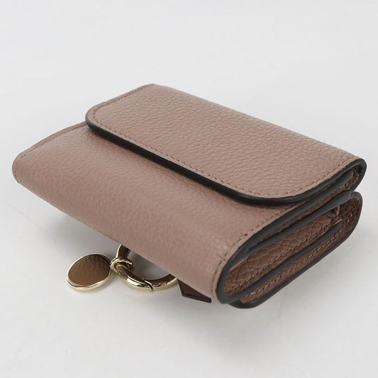 Chloe Mini Trifold Wallet Alphabet Three fold wallet Calfskin Women's