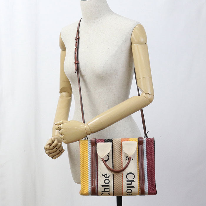 CHLOE Small 2WAY Woody Tote bag canvas Women