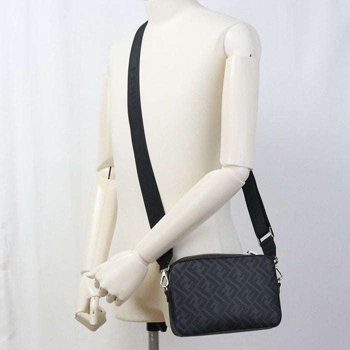 FENDI Camera case Diagonal 7M0286 ALKA F0R2A Diagonal shoulder bag PVC / leather Men