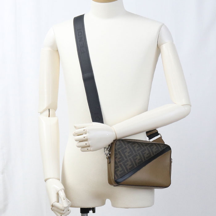 FENDI Camera case Diagonal 7M.0286 Shoulder bag leather / PVC Men