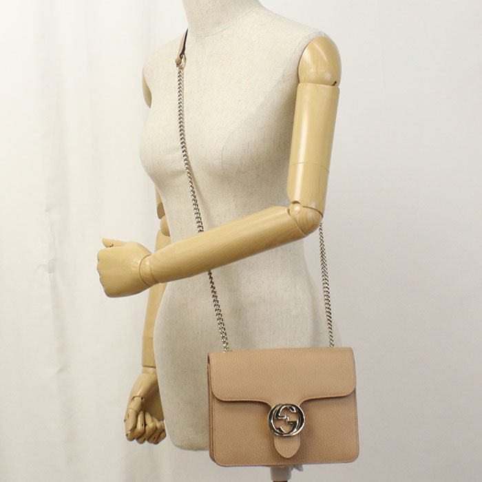 GUCCI Chain Interlocking G 510304 Shoulder bag leather Women