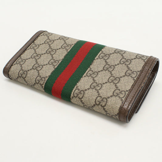 GUCCI GG Continental Wallet Ofidia GU94470 Long wallet with double fold coin purse GG Supreme Canvas / GG Continental Wallet Women