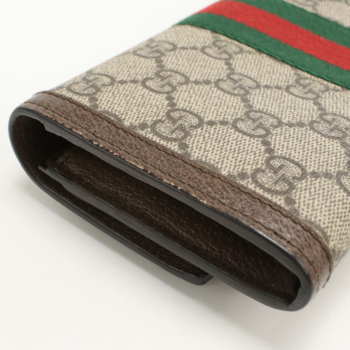 GUCCI GG Continental Wallet Ofidia GU94470 Long wallet with double fold coin purse GG Supreme Canvas / GG Continental Wallet Women