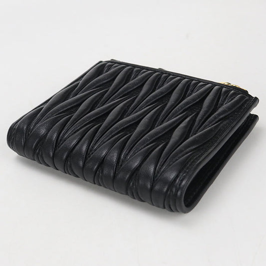 MIUMIU Materasse 5ML024 Bifold Wallet lambskin Women's