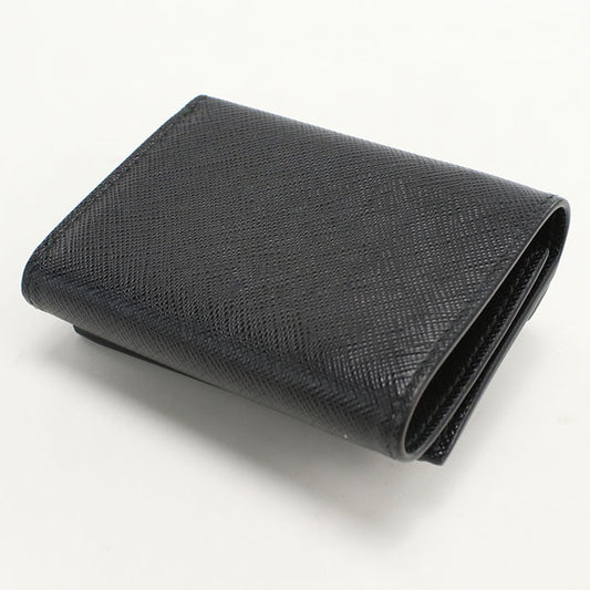 PRADA Saffiano Triangle Wallet 1BH021 QHH F0002 Tri-fold wallet with coin purse Calfskin Women