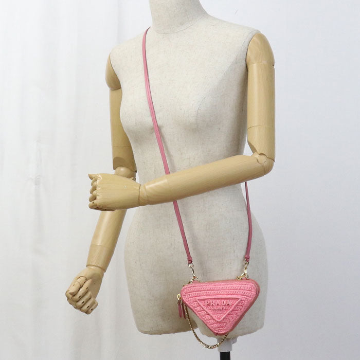 PRADA Crochet Mini Pouch PR88074 Shoulder bag Raffia / Crochet Mini Pouch Women
