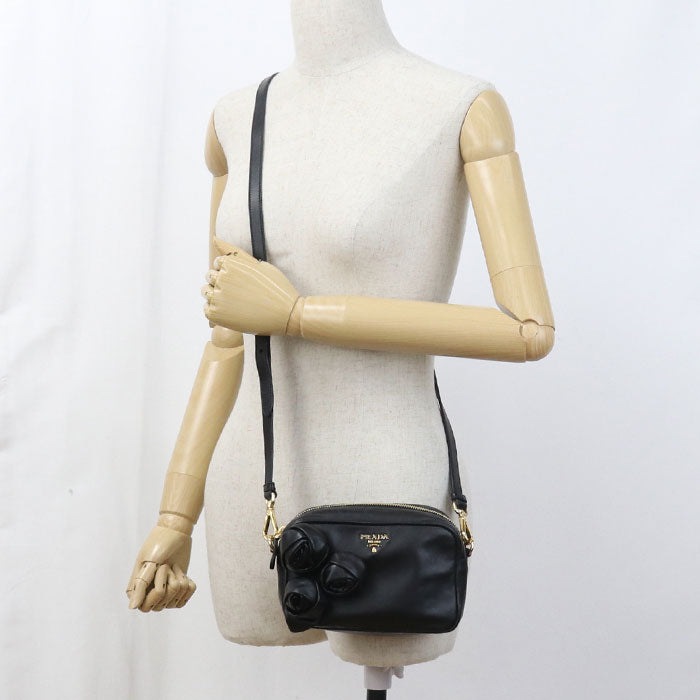 PRADA BP0166 UHG F0002 Diagonal shoulder bag leather Women