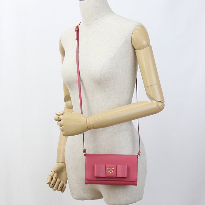 PRADA Shoulder wallet 1M1437 Chain wallet / Safiano leather Women