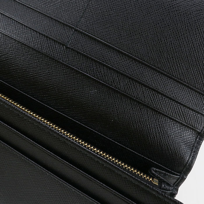 PRADA Saffiano Triangle Wallet 1MH132 QHH F0002 Purse folio leather Women