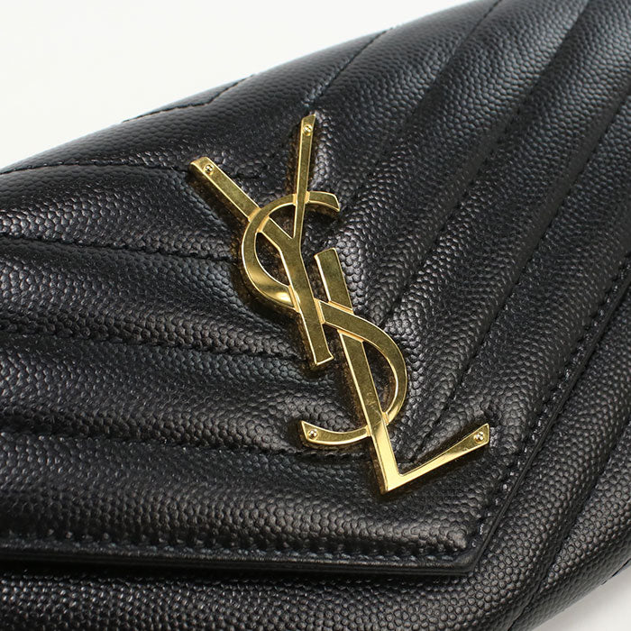 SAINT LAURENT Large flap wallet 372264 Purse folio Calfskin Women