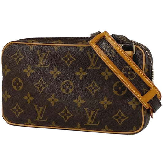 LOUIS VUITTON Authentische Vintage Pochette Marly Bandouli?re Umhängetasche Monogramm Braun M51828