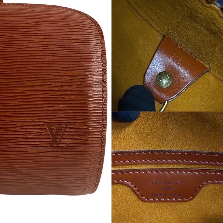 LOUIS VUITTON Authentic Vintage Papillon Epi Leather Handbag Kenya Brown