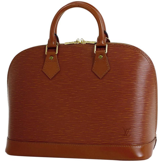 LOUIS VUITTON 正品复古 Alma 手提包 Epi Kenya 棕色 M52143