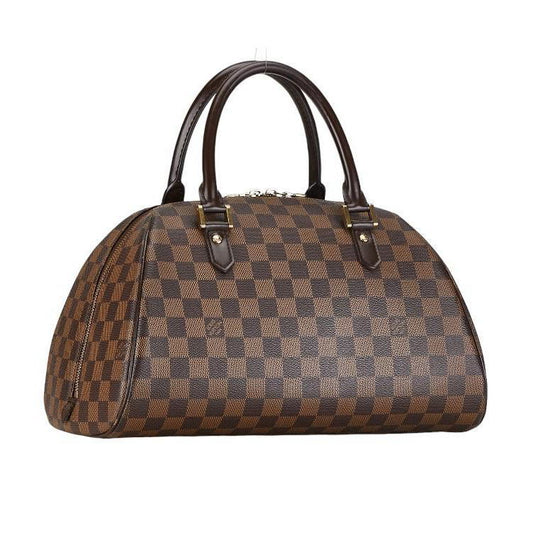 LOUIS VUITTON 正品复古 Damier Ribera MM 手提包迷你波士顿包 N41434