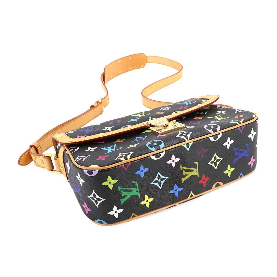 LOUIS VUITTON Authentic Vintage Monogram Multicolor Sologne Shoulder Bag Black M92639