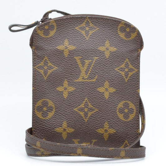 LOUIS VUITTON Authentische Vintage Pochette Secre Monogramm Canvas Braun Umhängetasche Pochette Beutel