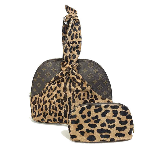 LOUIS VUITTON 正品复古 M99032 字母豹纹 Azzedine Alaia Alma 100 周年限量款带袋手提包