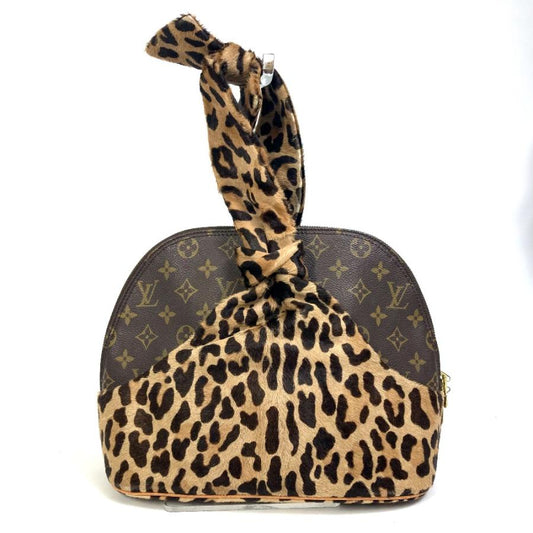LOUIS VUITTON 正品复古 M99032 字母豹纹 Azzedine Alaia Alma 100 周年限量款带袋手提包