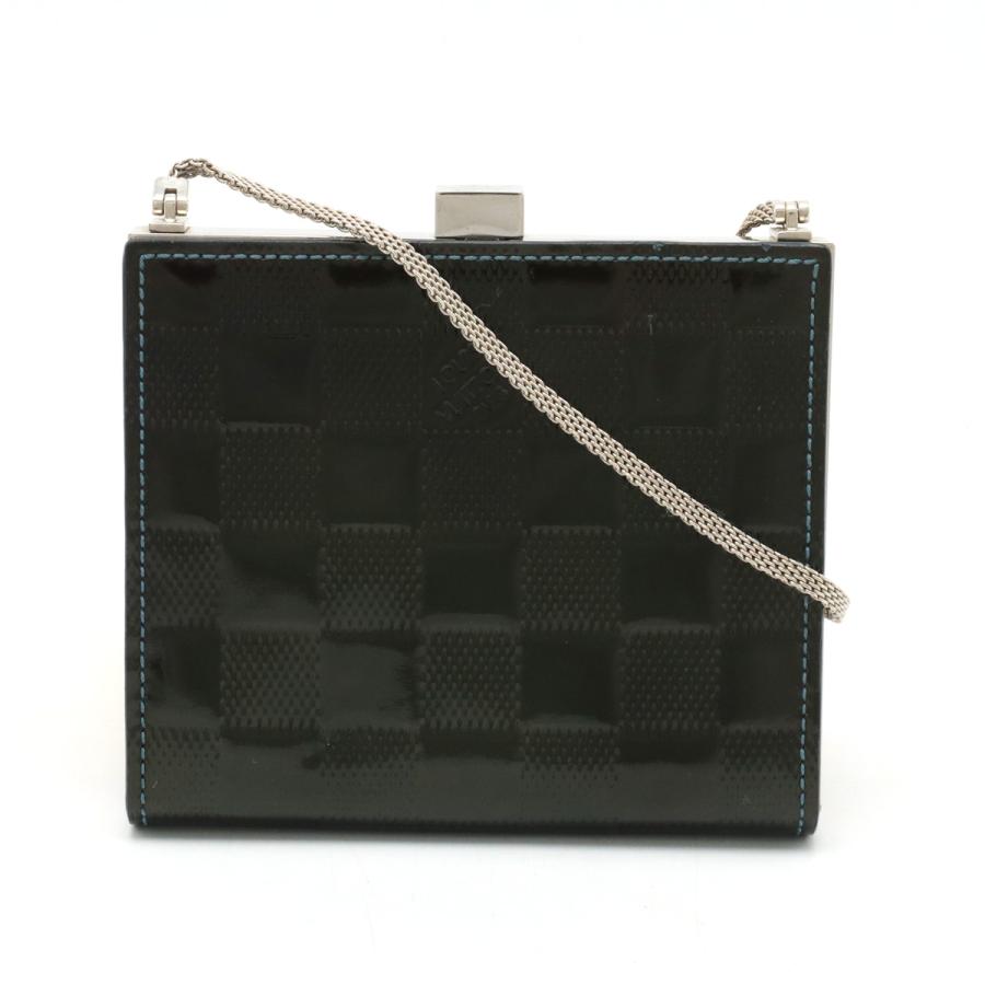 LOUIS VUITTON Authentic Vintage Damier Vernis Anjou PM Shoulder Bag Petrol Blue