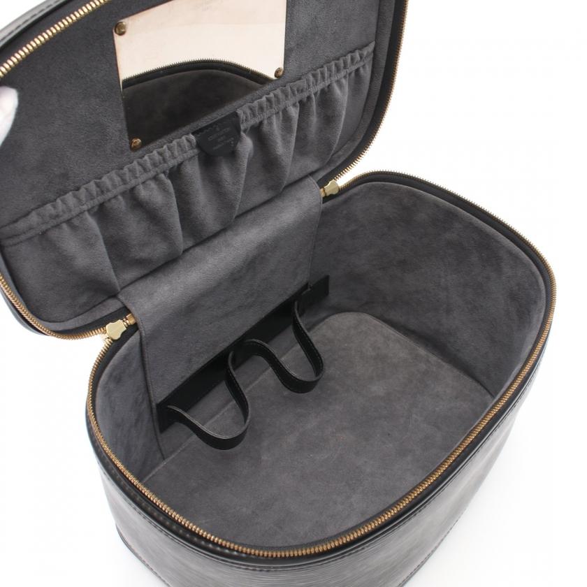 LOUIS VUITTON Authentic Vintage Nice Epi Black Vanity Bag Black M48012