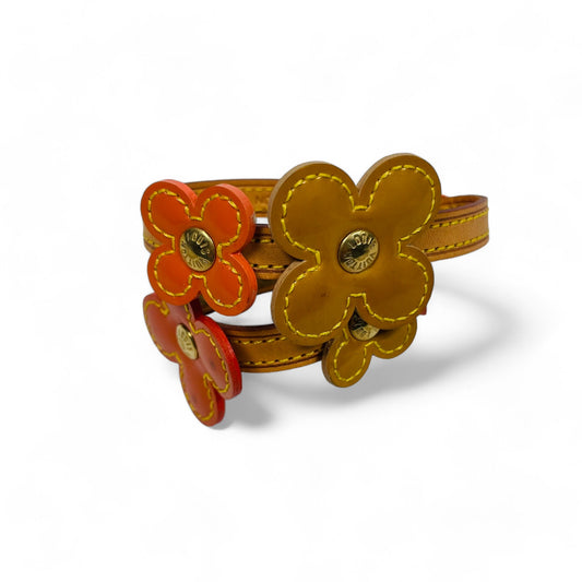 LOUIS VUITTON 正品复古 Vernis 花形列克星敦手镯