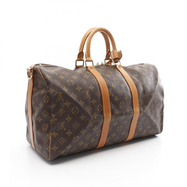 LOUIS VUITTON Monogram Keepall Bandouli?re 45 Travel Bag M41418