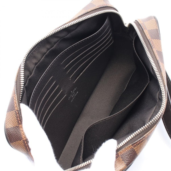 LOUIS VUITTON Damier Pochette Kasai Damier Ebene Clutch Bag N41663