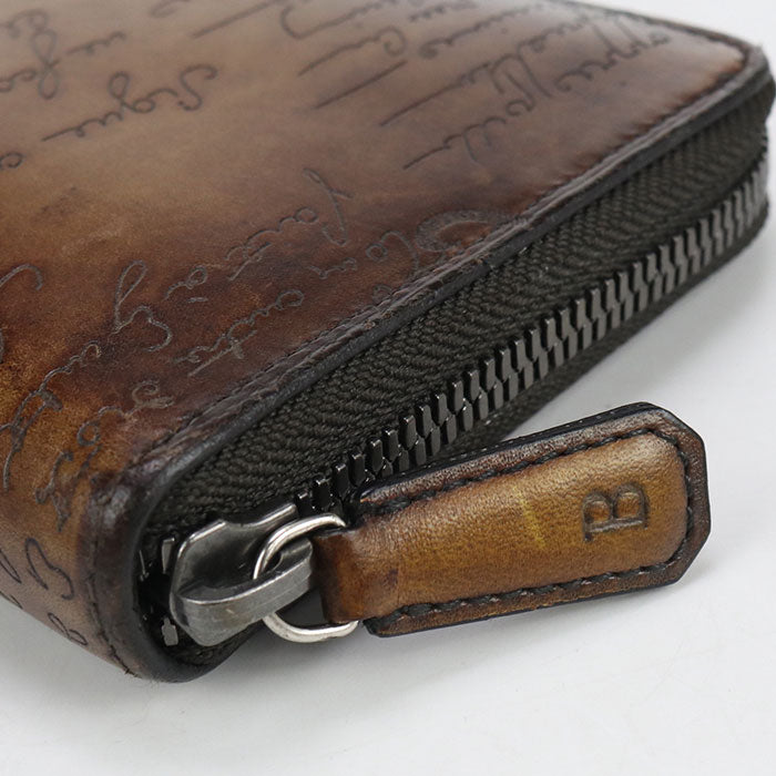 Berluti scritto leather PurseZip Around leather Men