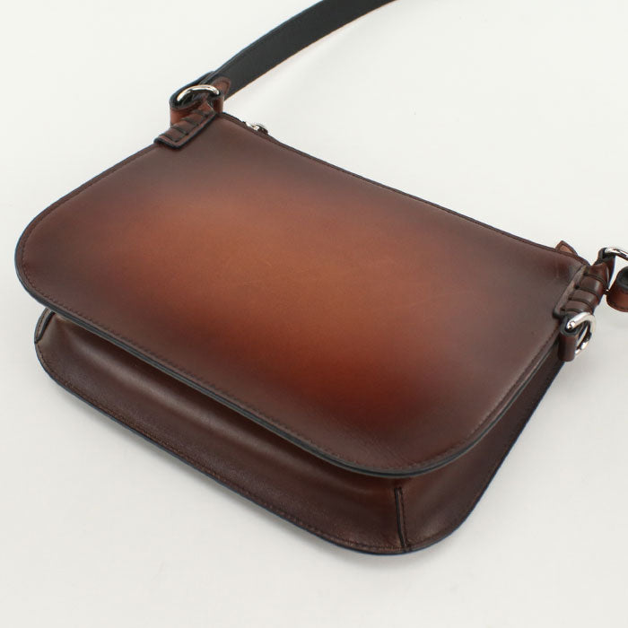 Berluti Sienna Messenger Bag Calligraphy Shoulder bag leather Men