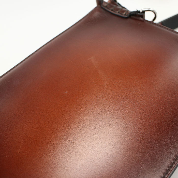 Berluti Sienna Messenger Bag Calligraphy Shoulder bag leather Men