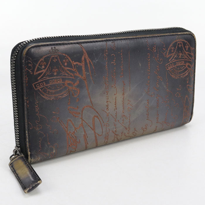 Berluti Itauba long zip wallet PurseZip Around / Venetian leather Men