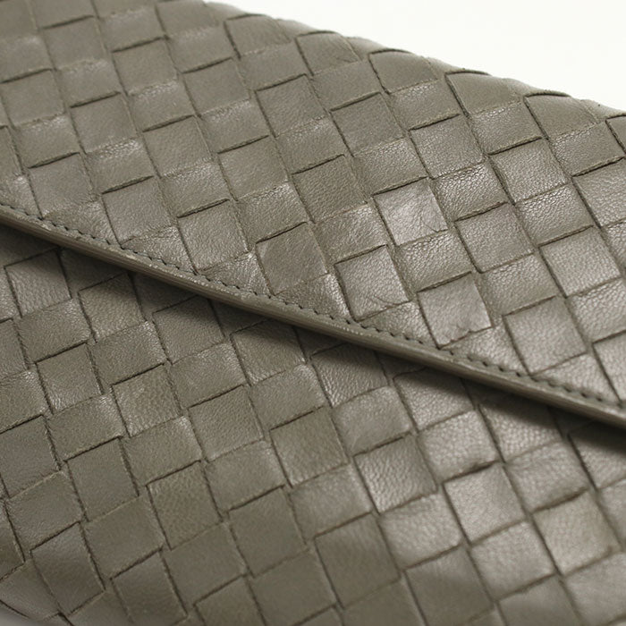 BOTTEGA VENETA Large flap wallet INTRECCIATO Purse folio / lambskin Women
