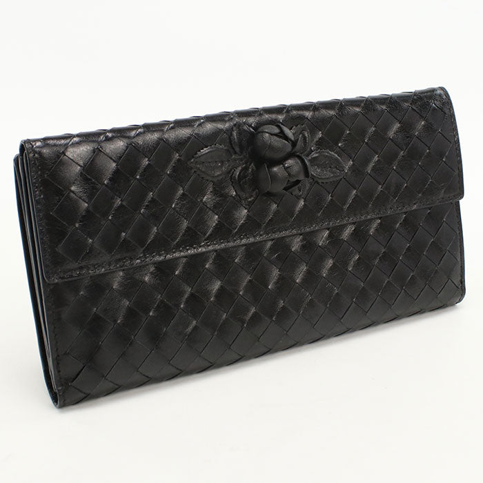 BOTTEGA VENETA W Hook Wallet INTRECCIATO 134075 V5281 1000 Purse folio leather Women