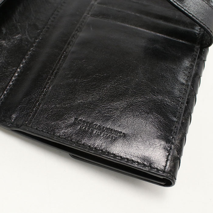 BOTTEGA VENETA W Hook Wallet INTRECCIATO 134075 V5281 1000 Purse folio leather Women