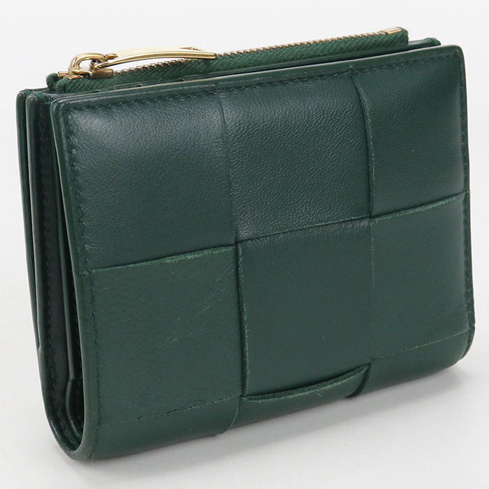 BOTTEGA VENETA Zipper Wallet Small cassette Folded wallet lambskin Women's