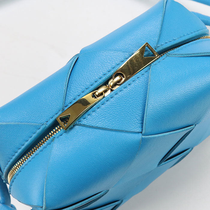 BOTTEGA VENETA mini cassette camera bag INTRECCIATO 701915 Diagonal shoulder bag lambskin Women