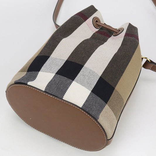 BURBERRY bucket Nova Check Diagonal shoulder bag canvas Women
