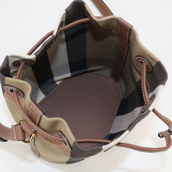 BURBERRY bucket Nova Check Diagonal shoulder bag canvas Women