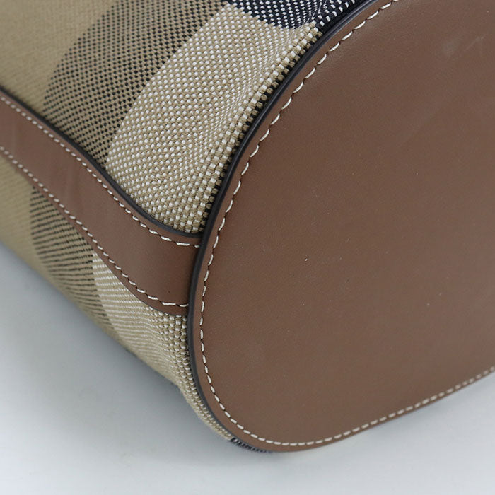 BURBERRY bucket Nova Check Diagonal shoulder bag canvas Women